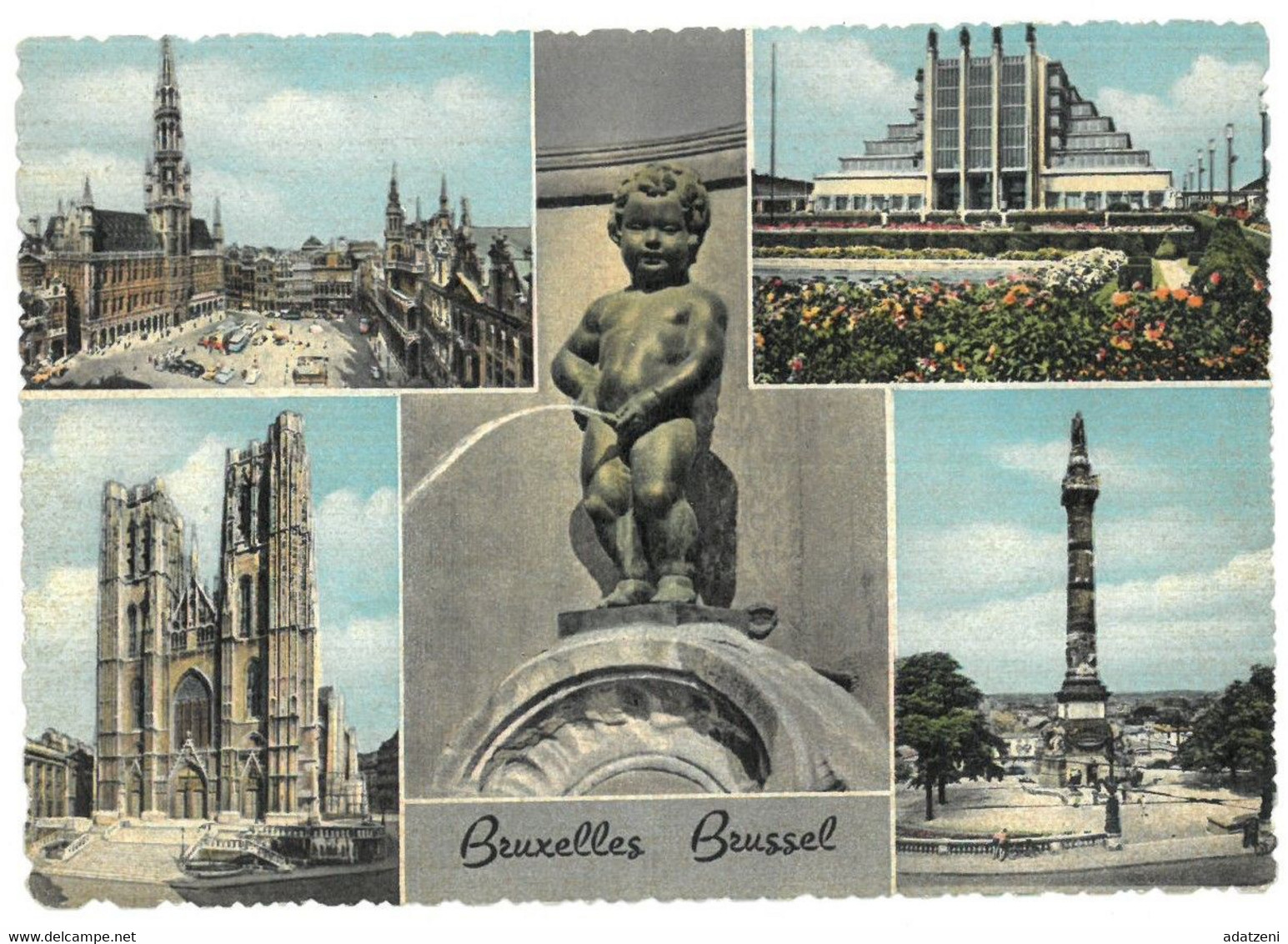 BR1975 Vedute Di Bruxelles Viaggiata 1960 Verso Roma - Panoramische Zichten, Meerdere Zichten