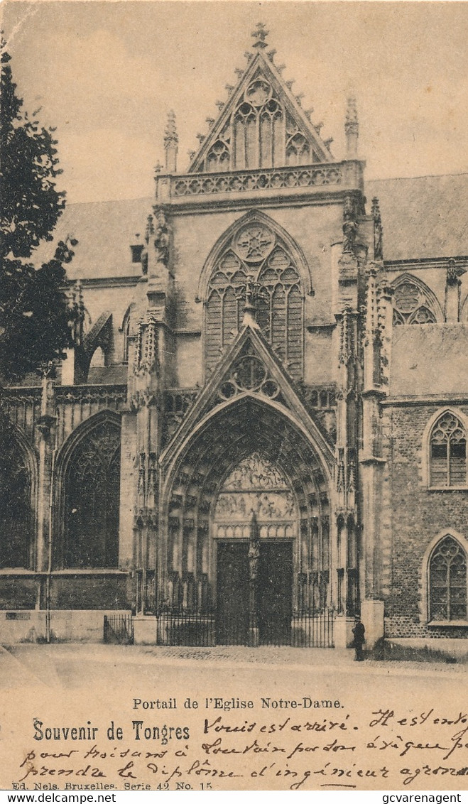 SOUVENIR DE TONGRES   PORTAIL DE L'EGLISE NOTRE DAME           2 SCANS - Tongeren