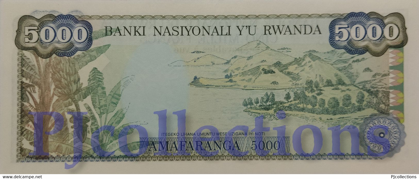 RWANDA 5000 FRANCS 1988 PICK 22 UNC - Rwanda