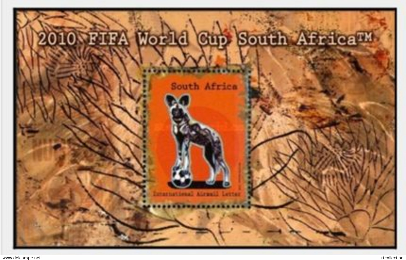 South Africa RSA 2006 - S/S 2010 FIFA World Cup Football Game Soccer Sports Animals Mammal Stamp SG 1592 - 2010 – Zuid-Afrika