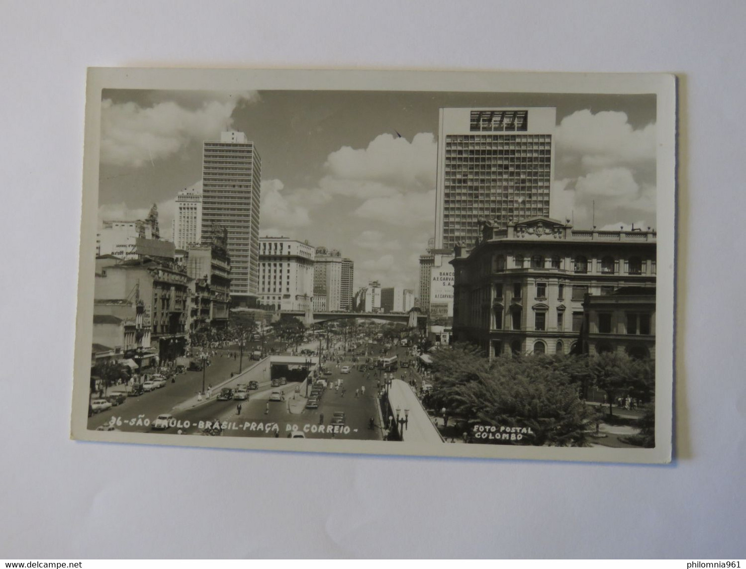 BRAZIL AIRMAIL POSTCARD TO ITALY 1953 - Gebraucht