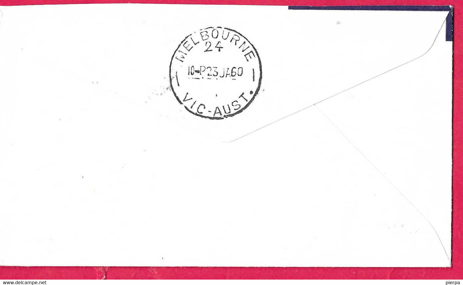 NEW ZEALAND - FIRST FLIGHT TEALECTRA FROM CHRISTCHURCH TO MELBOURNE * 23.JA.60* ON OFFICIAL ENVELOPE - Airmail