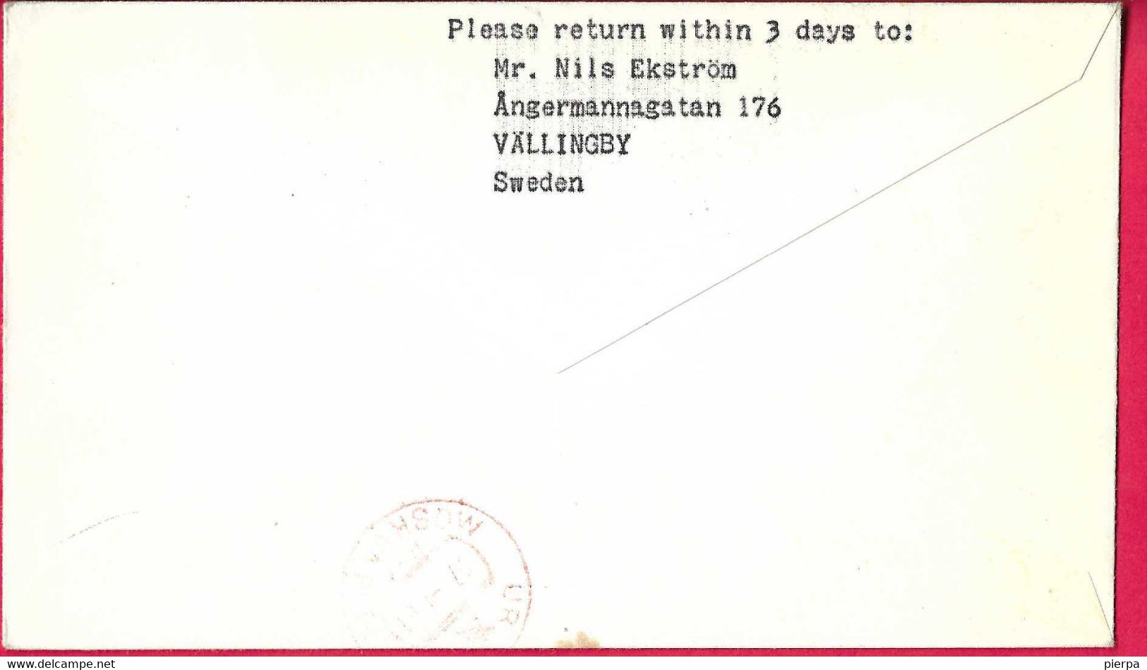 FINLAND - FIRST JET FLIGHT FINNAIR CARAVELLE FROM HELSINKI TO MOSKVA * 21.4.61* ON OFFICIAL ENVELOPE - Covers & Documents