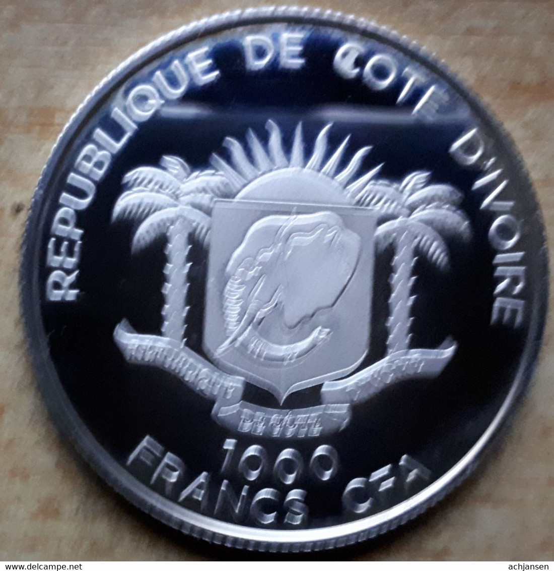 Ivory Coast, 1000 Francs 2012 - Silver Proof - Elfenbeinküste