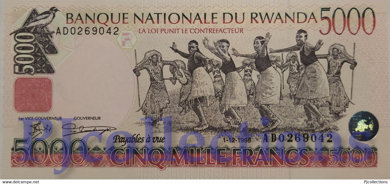 RWANDA 5000 FRANCS 1998 PICK 28a UNC - Rwanda