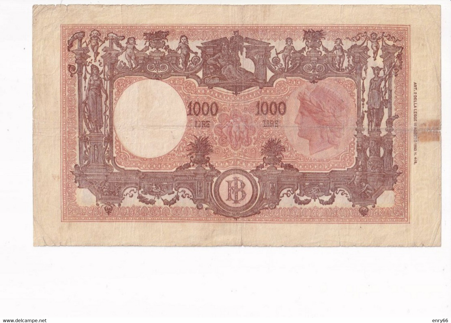 ITALIA 1000 LIRE 22-07-1946 CAT. N° 51B - 1000 Lire