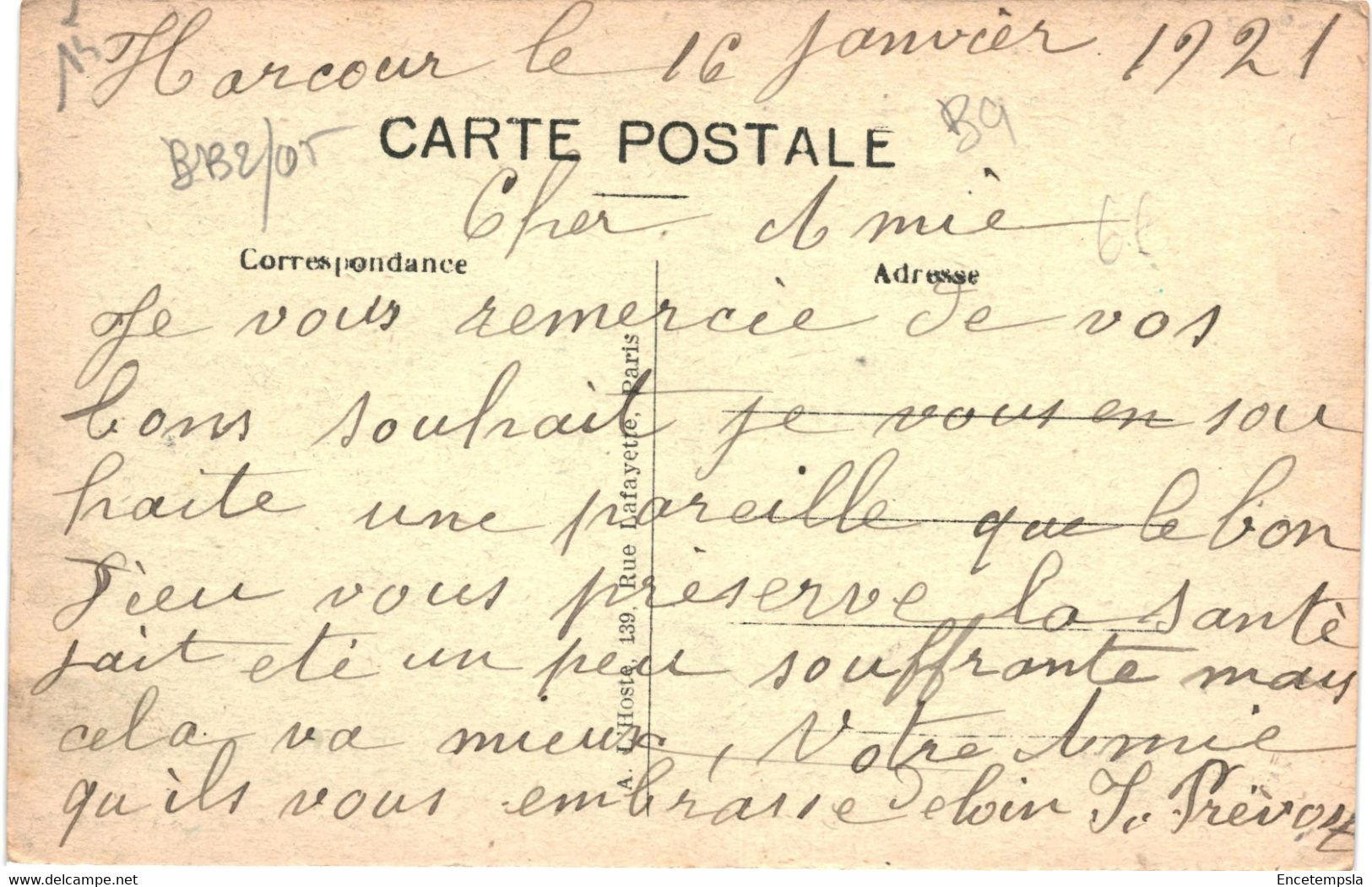 CPA Carte Postale France  Harcourt  L'Hospice 1921  VM60489 - Harcourt