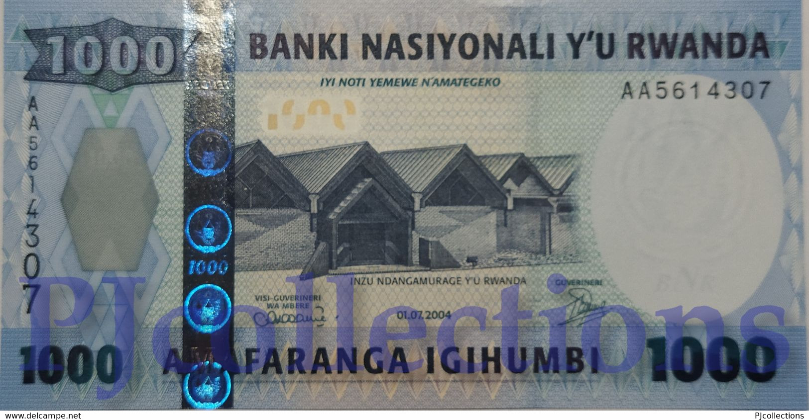 RWANDA 1000 FRANCS 2004 PICK 31 UNC PREFIX "AA" - Rwanda