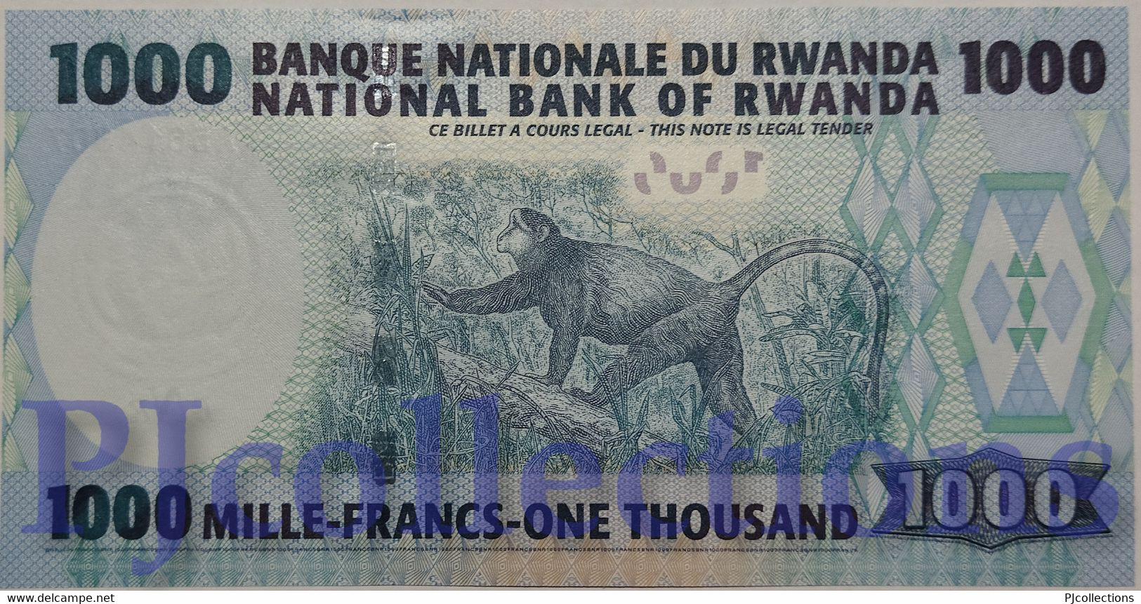 RWANDA 1000 FRANCS 2004 PICK 31 UNC PREFIX "AA" - Ruanda