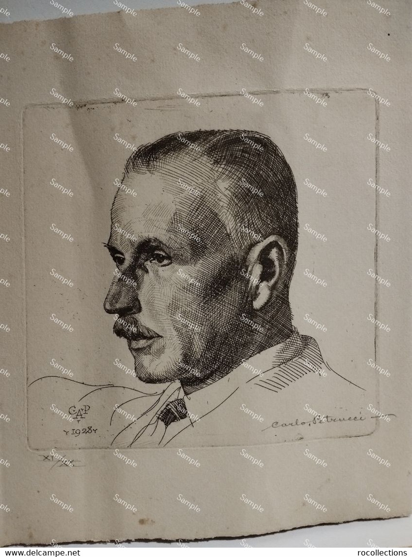 Italy Design 1928 To Identify CAP Carlo Petrucci.  17x17 Cm. - Dessins