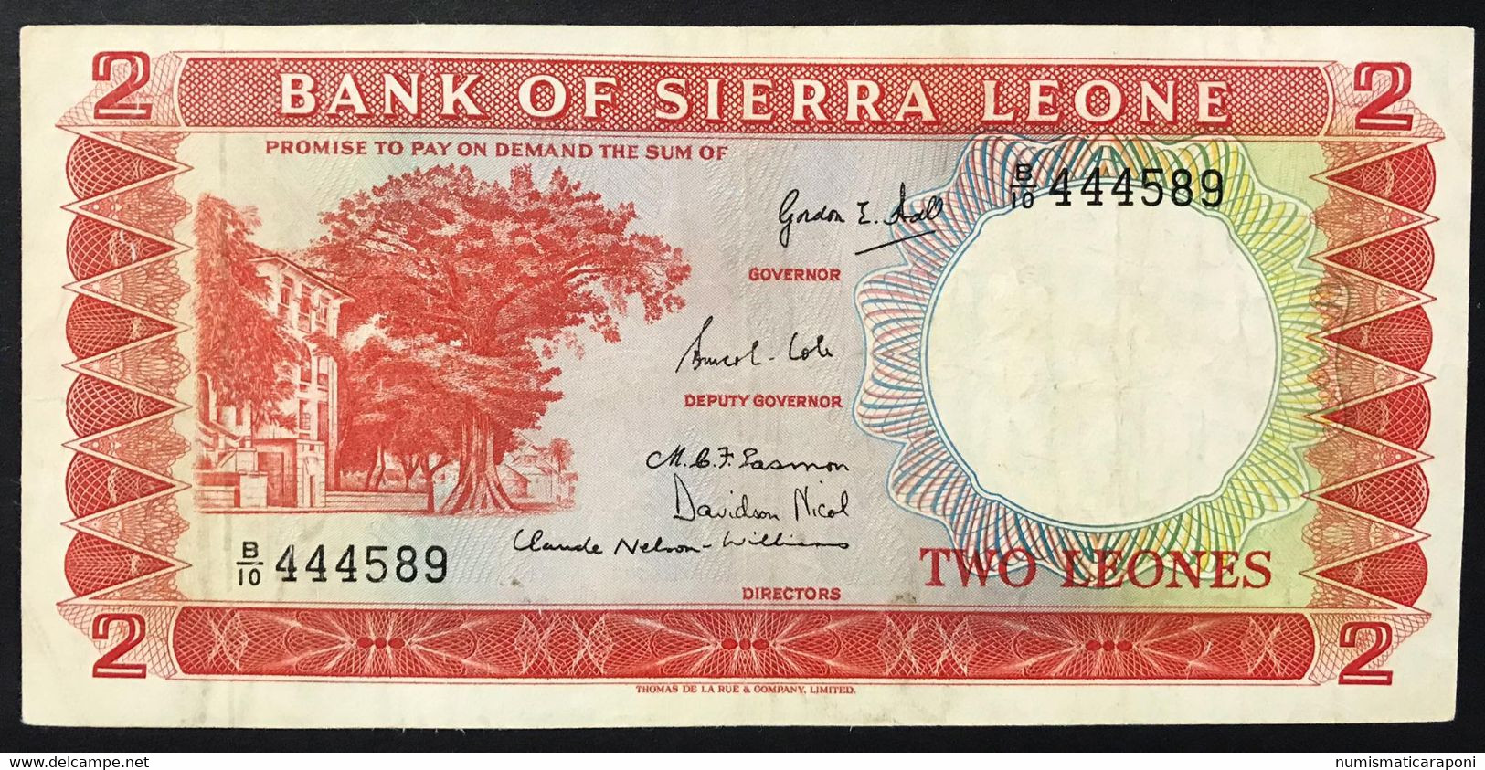 Sierra Leone 2  Leones 1964 Pick#2a Bb+ Vf+ Lotto 4236 - Sierra Leone