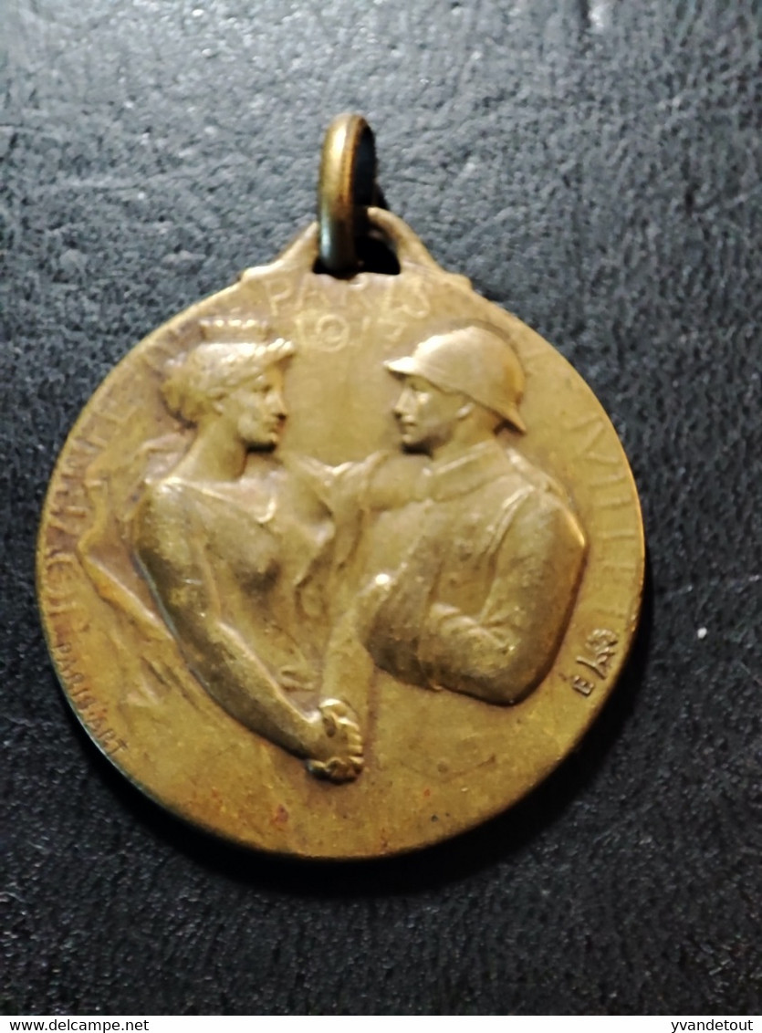 Insigne. Médaille. Journée De Paris 1917. 14/18 - Frankreich