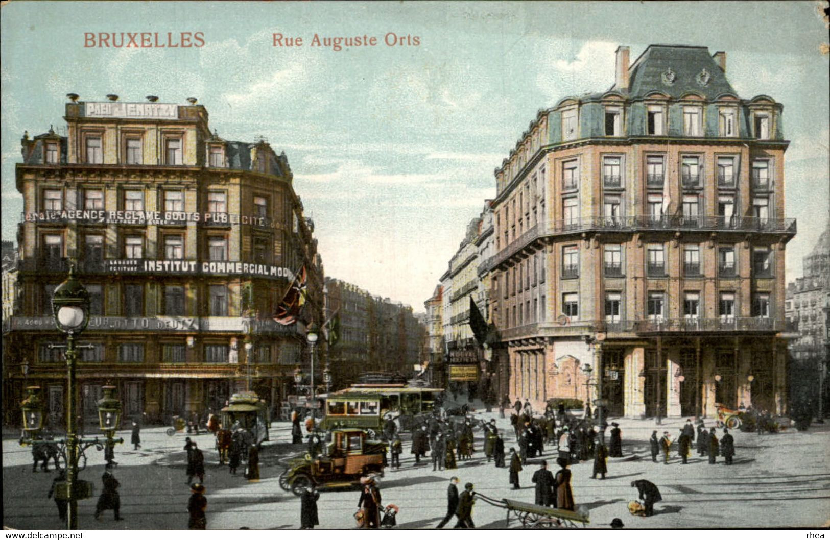 BELGIQUE - BRUXELLES - bd du Nord, poste, caserne, rue auguste Orts, hotel, 7 CARTES POSTALES