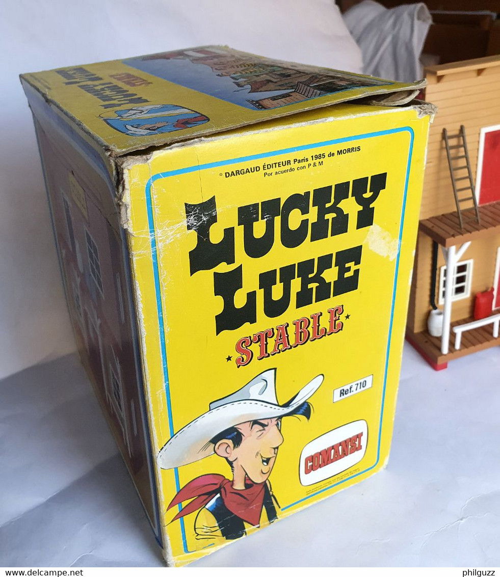 TRES RARE MAISON Neuve LUCKY LUKE COMANSI EN BOÎTE BE ETABLE 1985 NOVOLINEA FIGURINE - Andere & Zonder Classificatie