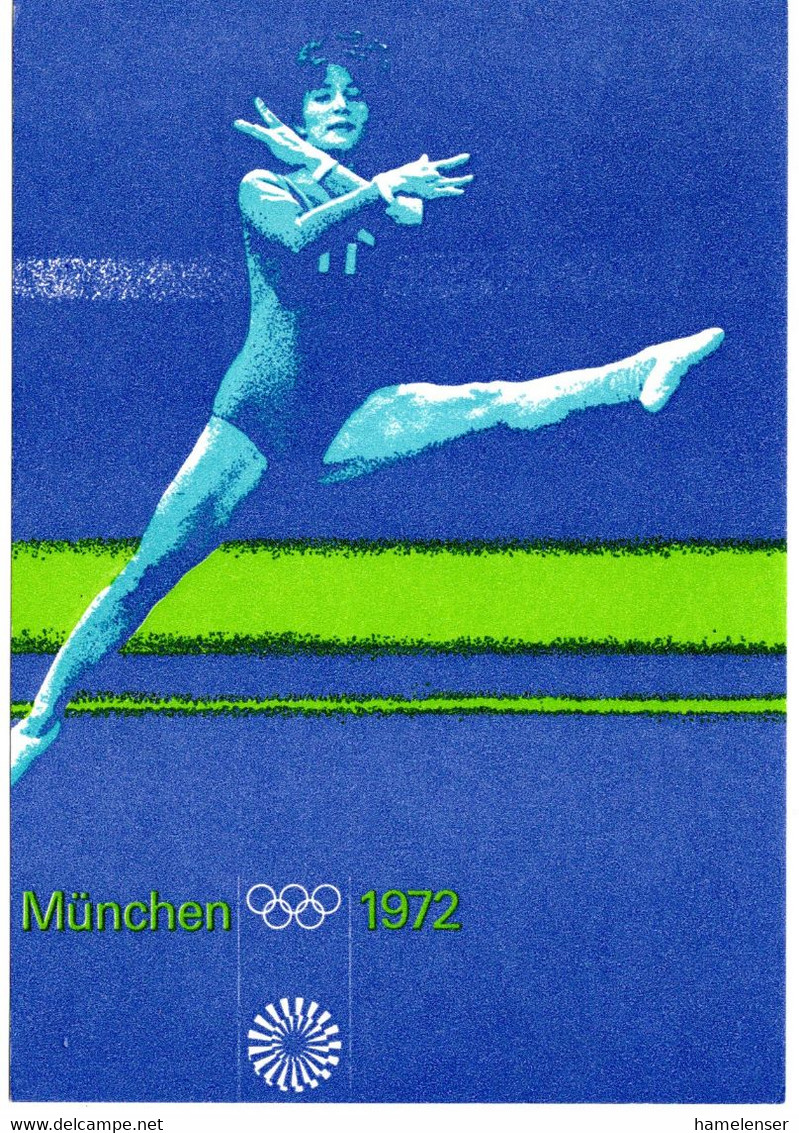55746 - Bund - 1972 - 25Pfg Heinemann PGAAnsKte "Olympia Muenchen 1972", Ungebraucht - Summer 1972: Munich