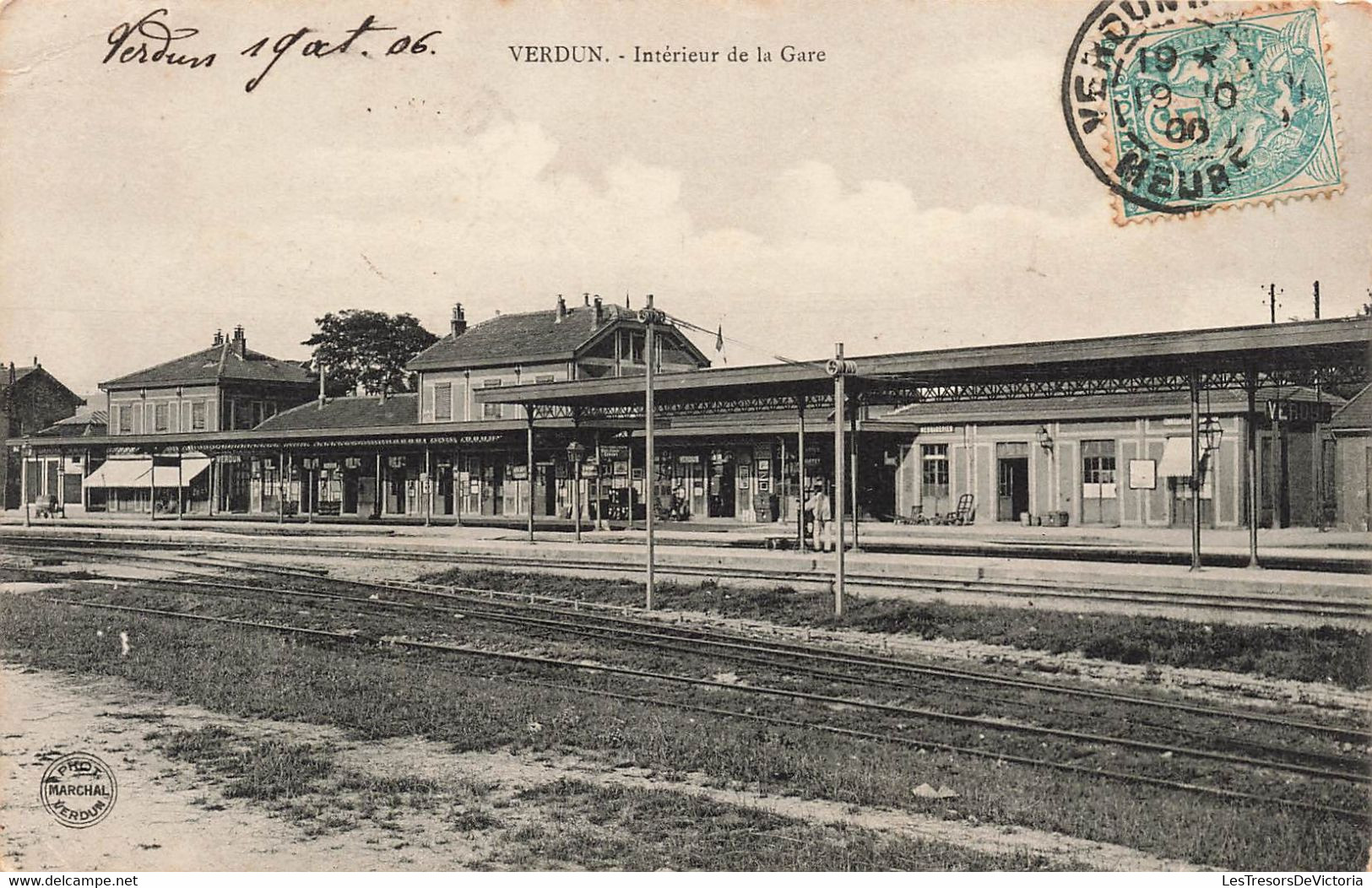 CPA Verdun - Interieur De La Gare - Chemin De Fer - Phot Marchal - Stations - Zonder Treinen