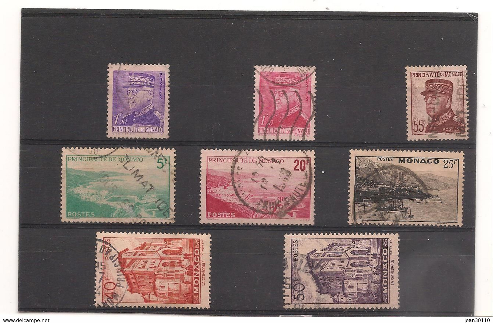 MONACO ANNÉES 1941/49 LOT OBLITÉRÉS CÔTE : 48,00 € - Usati