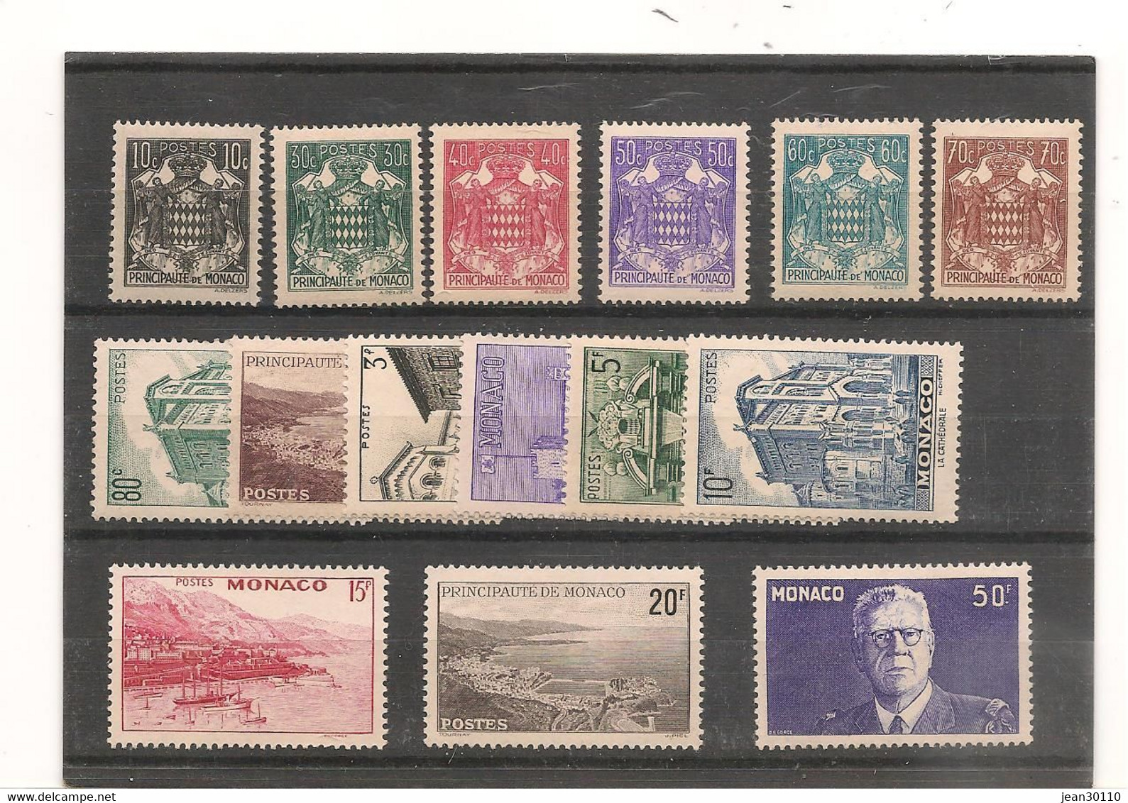 MONACO ANNÉE 1943 N° 249/264 **/* - Used Stamps