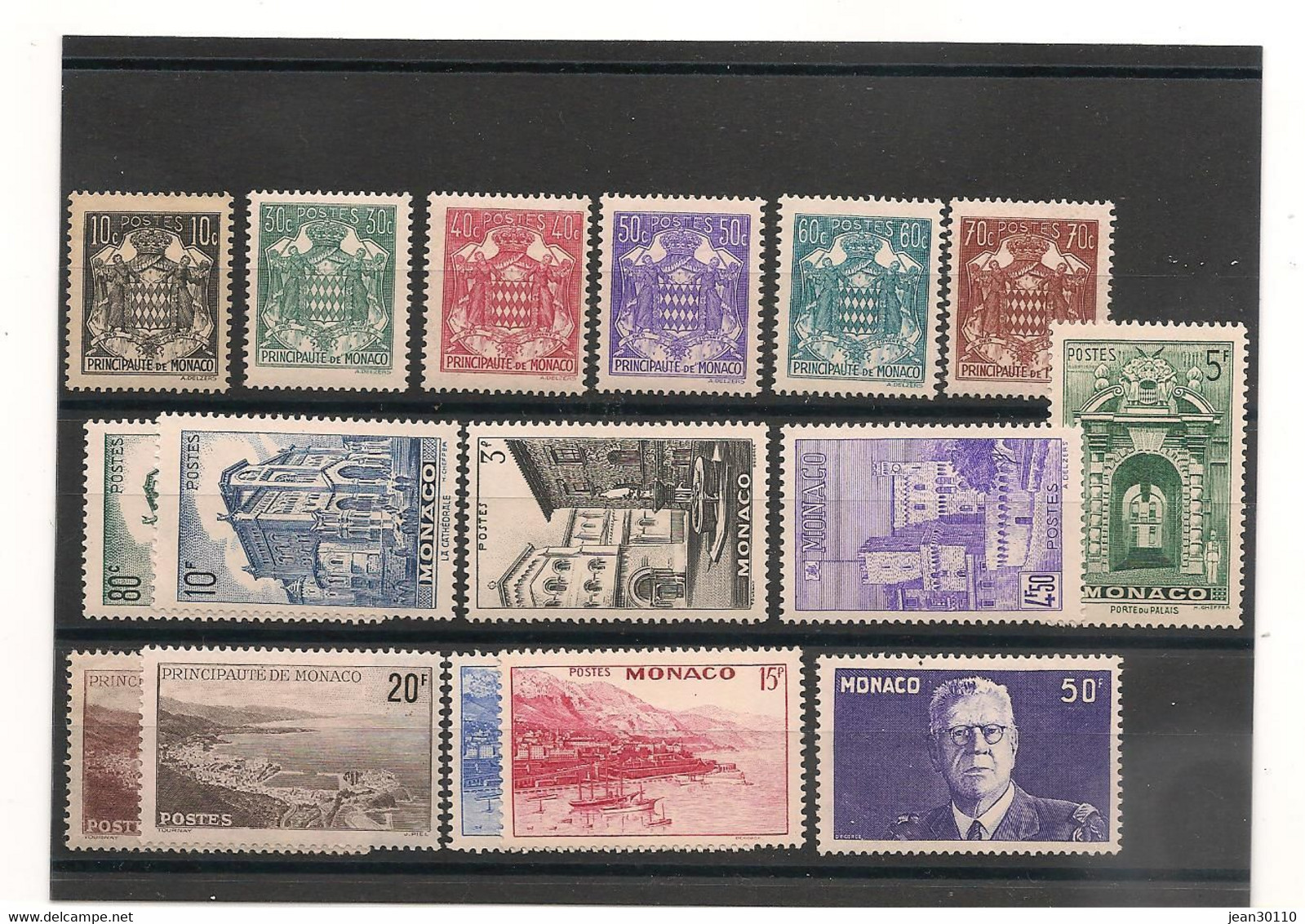 MONACO ANNÉE 1943 N° 249/264 ** - Used Stamps