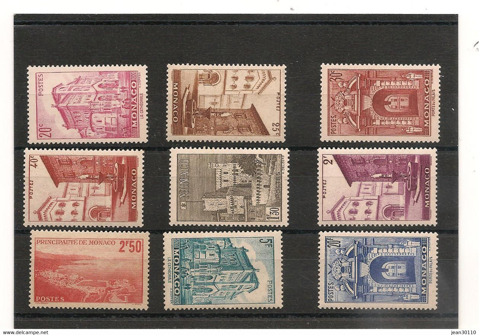 MONACO ANNÉES 1939/41 N° 169-170-171A-178-179-181-183 **/* CÔTE : 68,00 € - Used Stamps