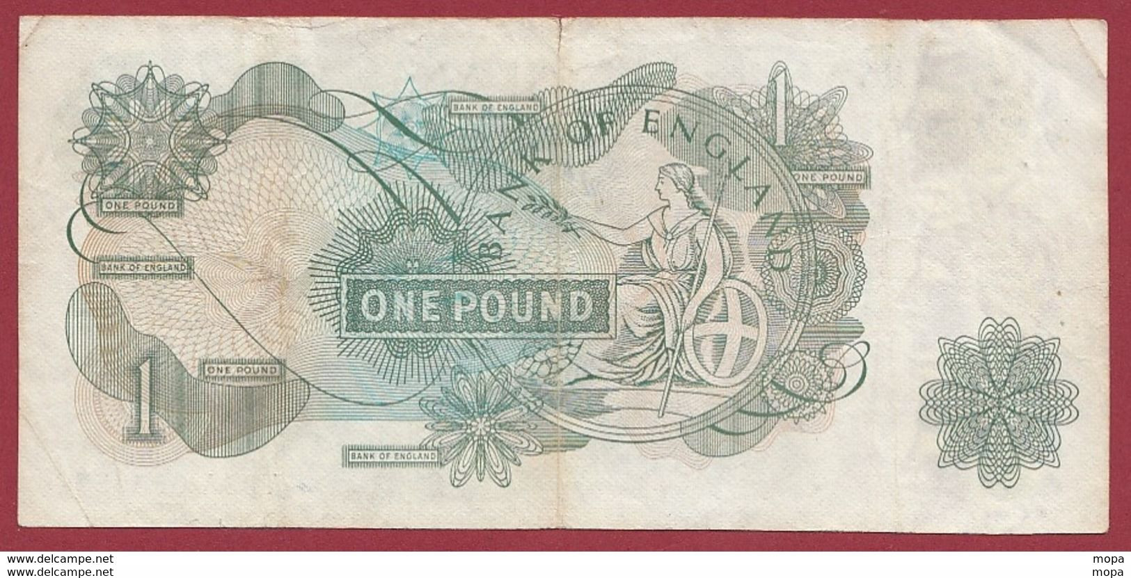 Royaume-Uni 1 Pound 1966/1970 (Sign J.S Florde) Dans L 'état (4) - 1 Pound