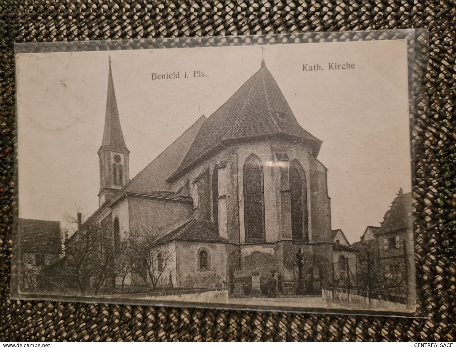 Carte Benfeld Eglise Catholique CACHET BALE A STRASBOURG TB - Benfeld