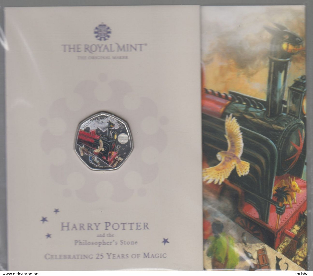 UK 50p  Harry Potter - Hogwarts Express - BUNC Coloured Coin Royal Mint Presentation Pack - 50 Pence