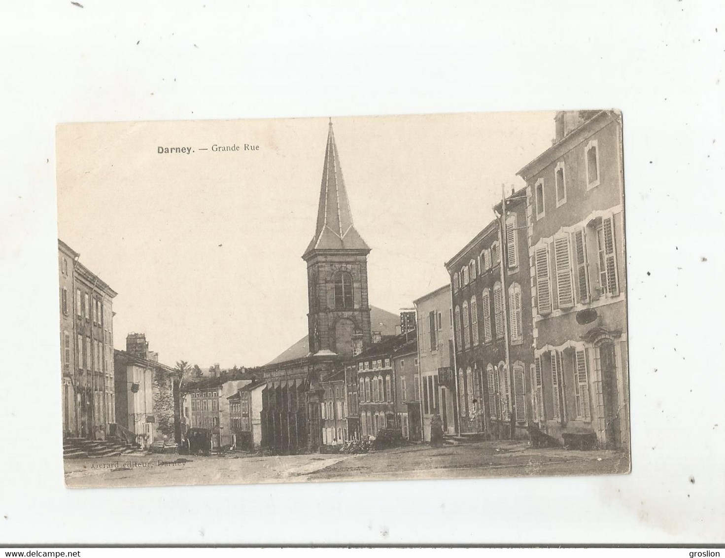 DARNEY (VOSGES) GRANDE RUE (EGLISE COMMERCES HABITATIONS) 1907 - Darney