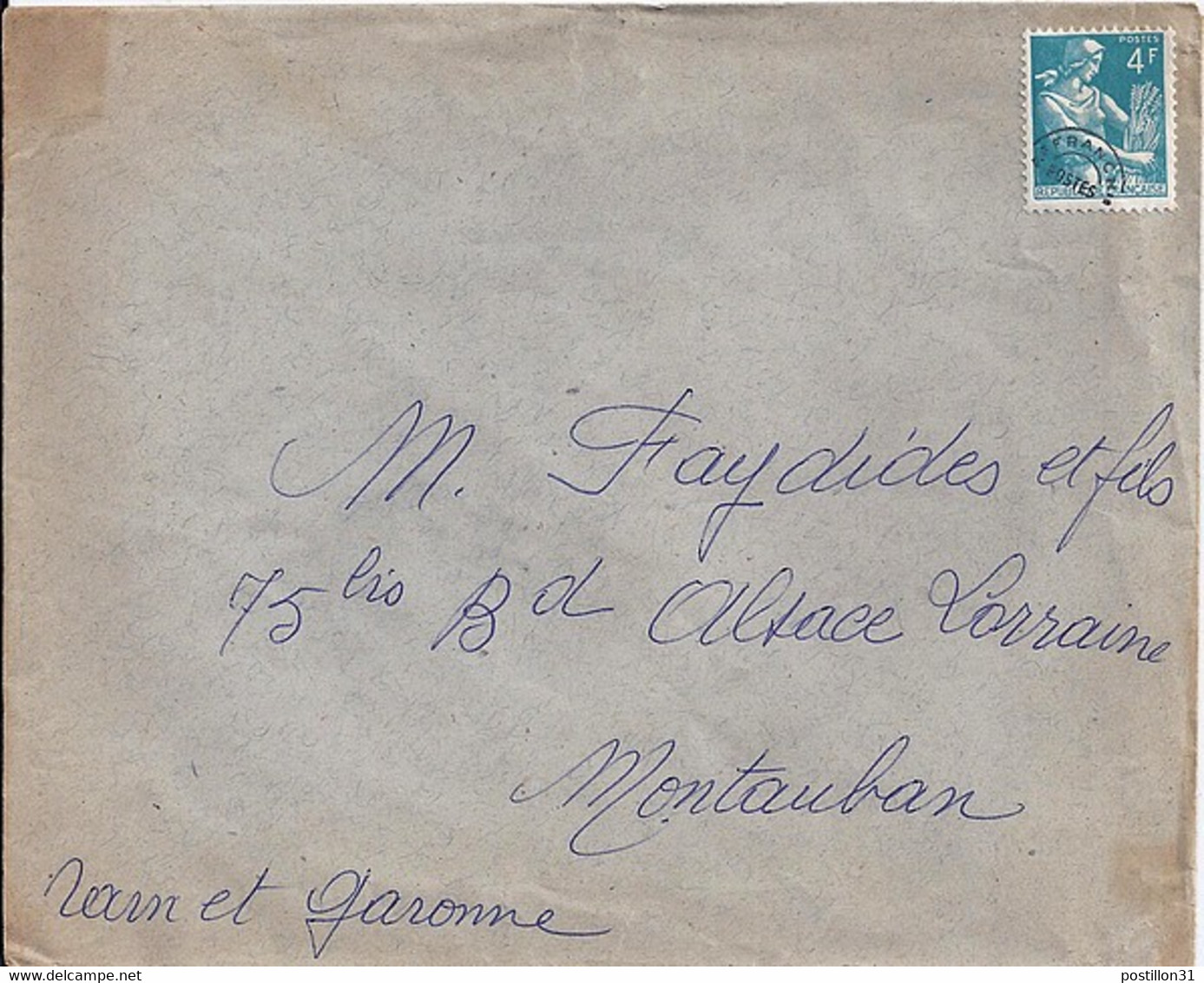 TYPE MOISSONNEUSE N° PREO 106 SUR LETTRE - 1957-1959 Mäherin