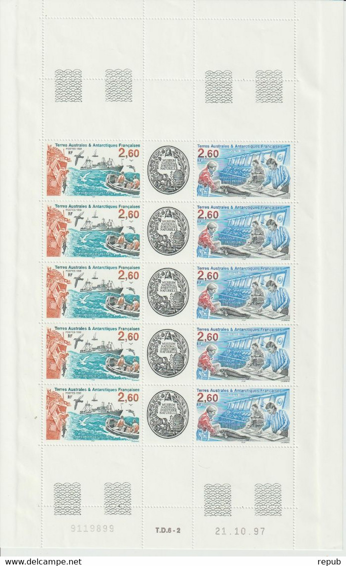 TAAF 1998 Controleurs Des Peches 234A En Feuille Complète ** MNH - Unused Stamps