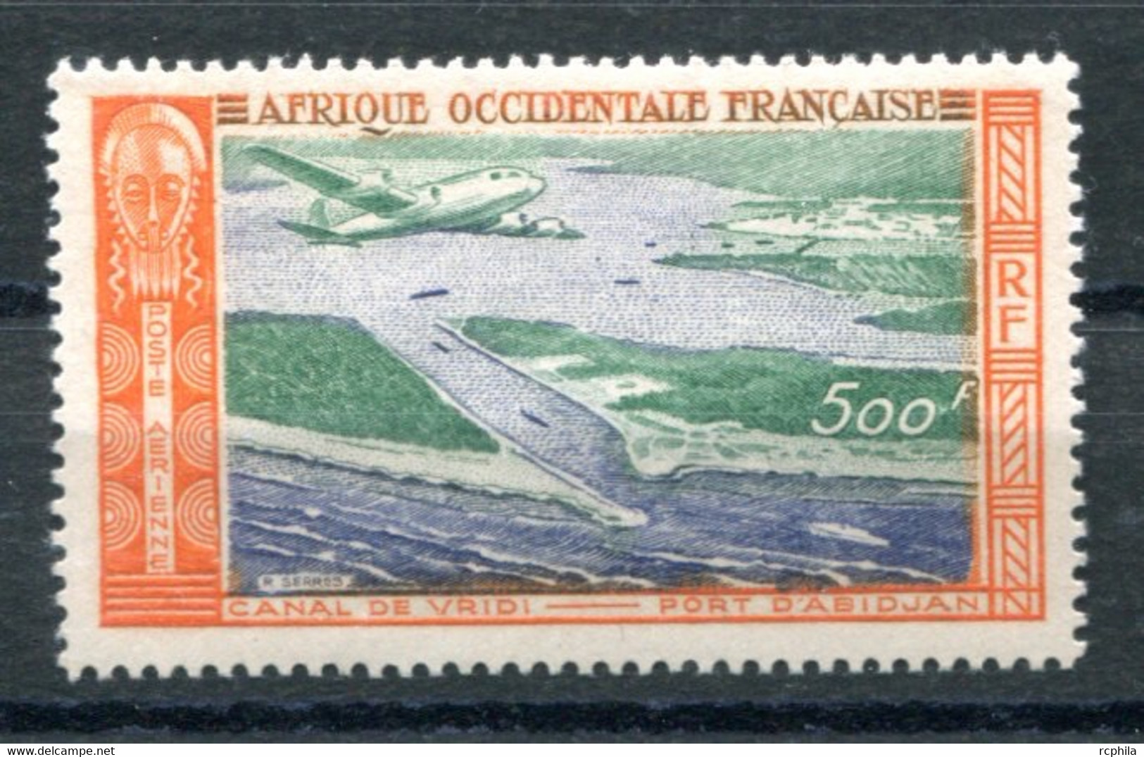 RC 24572 AOF COTE 35€ PA N° 16 CABNAL DE VRIDI ET PORT D'ABIDJAN NEUF ** MNH TB - Unused Stamps