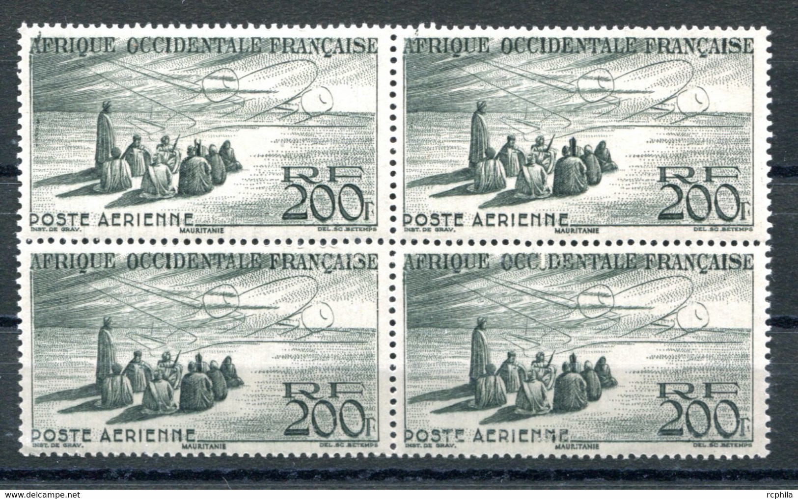 RC 24574 AOF COTE 64€ PA N° 14 BLOCS DE 4 VISION MAURE NEUF ** MNH TB - Nuevos