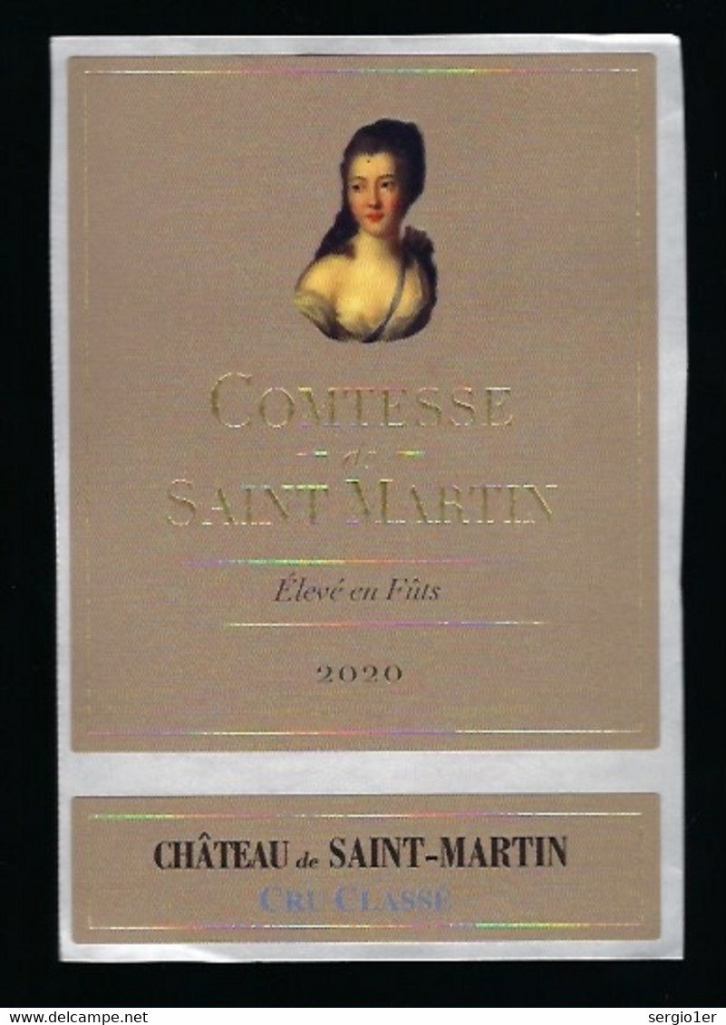 Etiquette Vin Côtes De Provence 2020 Cru Classé Château De Saint Martin Comtesse De St Mart Village De Taradeau " Femme" - Vino Rosato