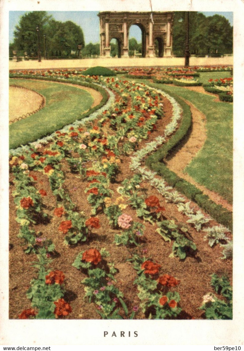 PARCS ET JARDINS DE L'ILE DE FRANCE 75 PARIS LES TUILERIES ET ARC DE TRIOMPHE DU CARROUSEL DU A PERCIER ET FONTAINE - Ile-de-France