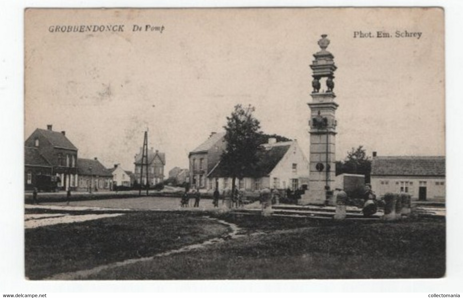 1 Oude Postkaart Grobbendonck   Grobbendonk De Pomp & Den Blijk 1909 - Grobbendonk