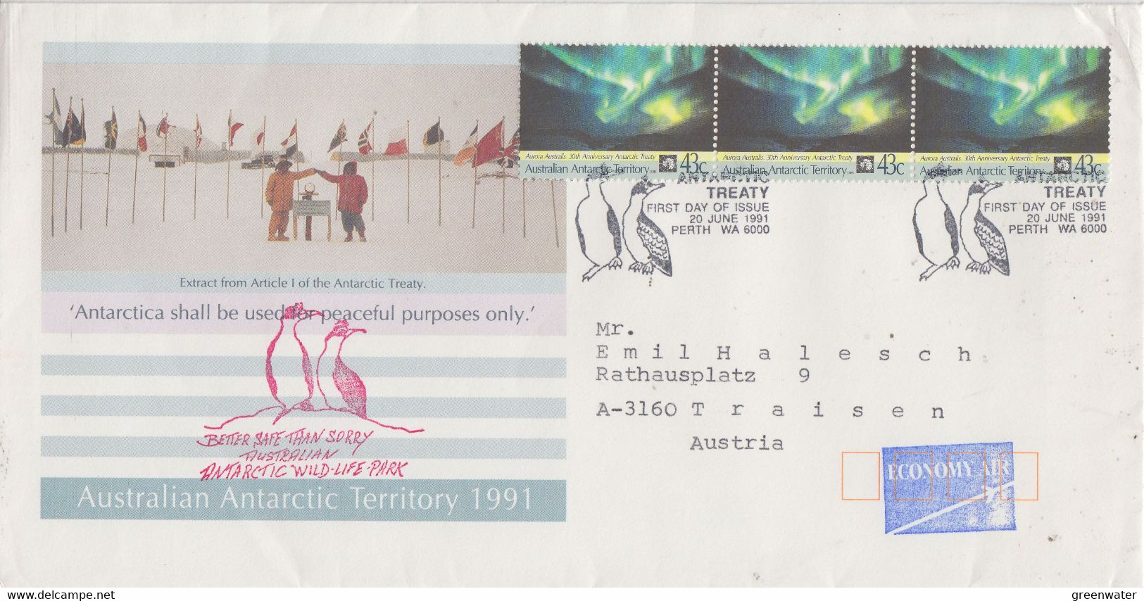 AAT Antarctic Treaty FDC Ca Perth (XA170) - FDC