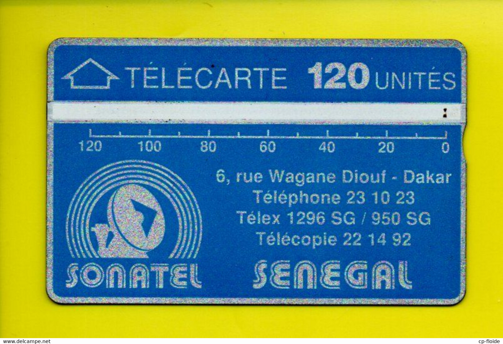 TÉLÉCARTE SÉNÉGAL . SONATEL 120 UNITÉS - Réf. N°58C - - Senegal