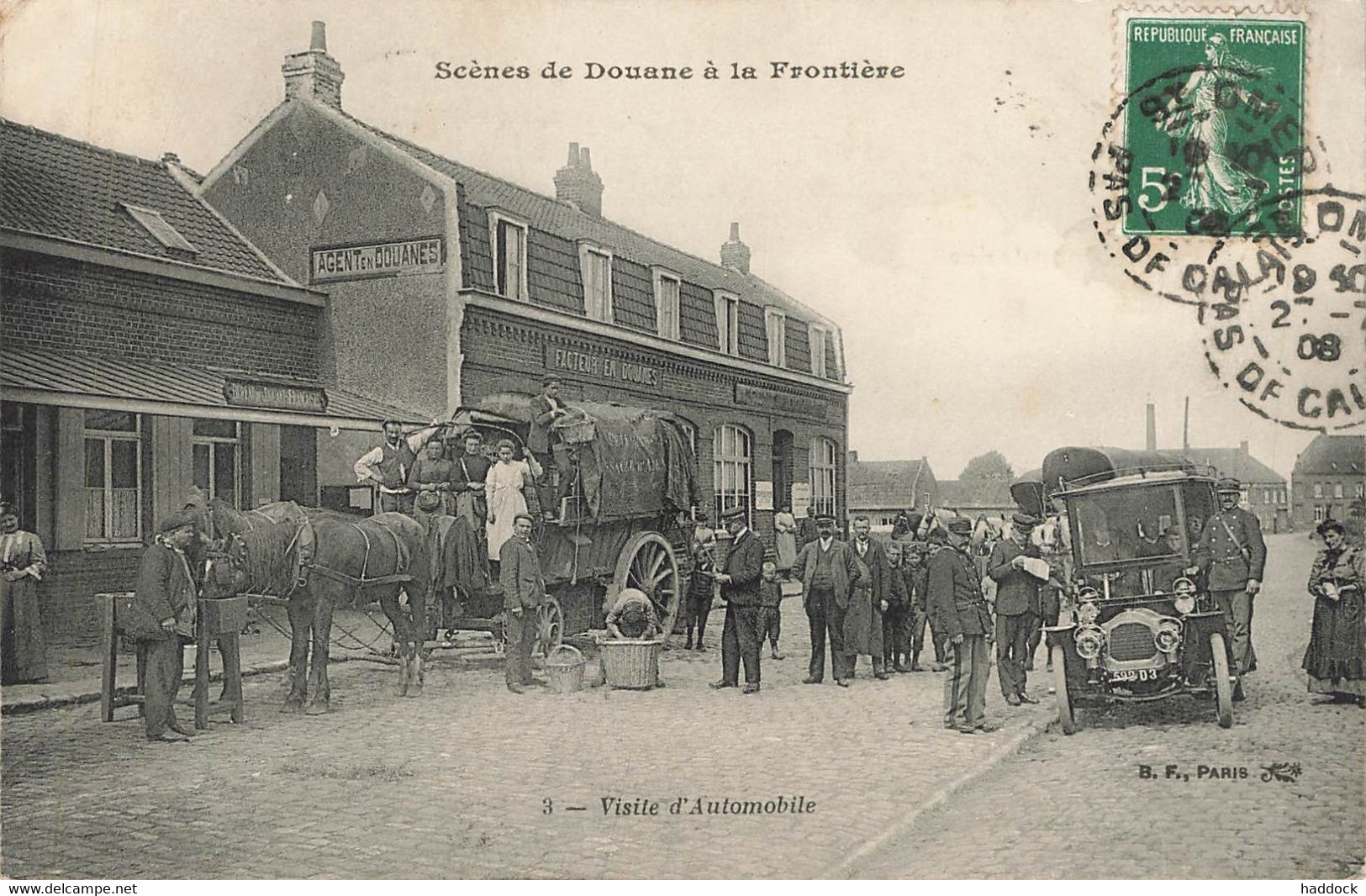 SCENES DE DOUANE A LA FRONTIERE : VISITE D'AUTOMOBILE - Douane