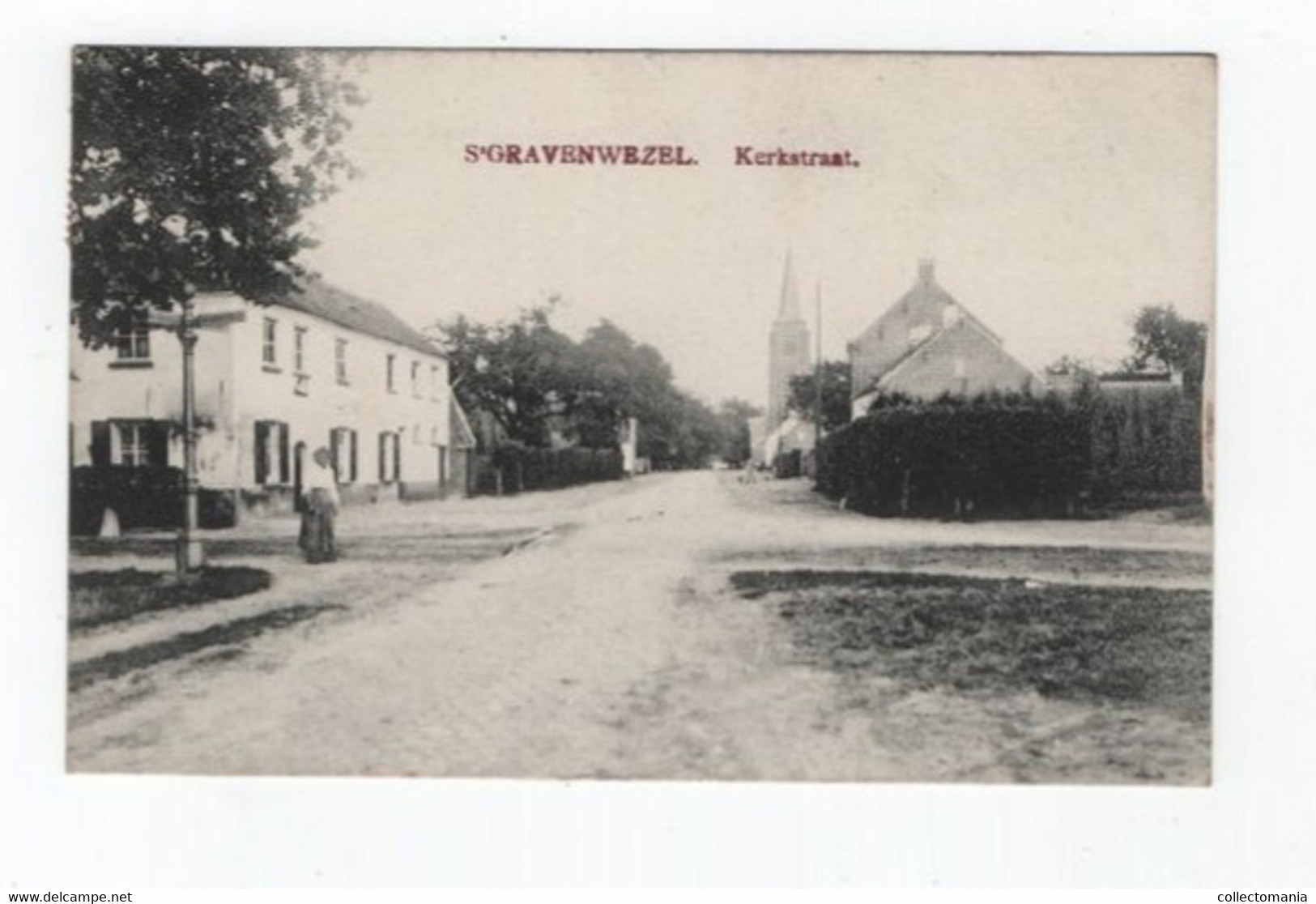1 Oude Postkaart S' Gravenwezel  Kerkstraat  1909 - Schilde