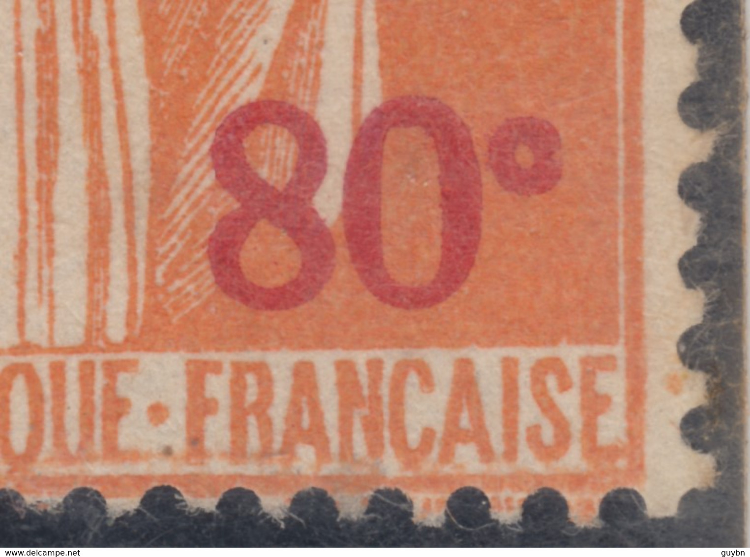 France Variéte 0 Fermé YT 359 I ** Type Paix 80 C Sur 1 Fr Orange .. Neuf Sans Charniére - Usati