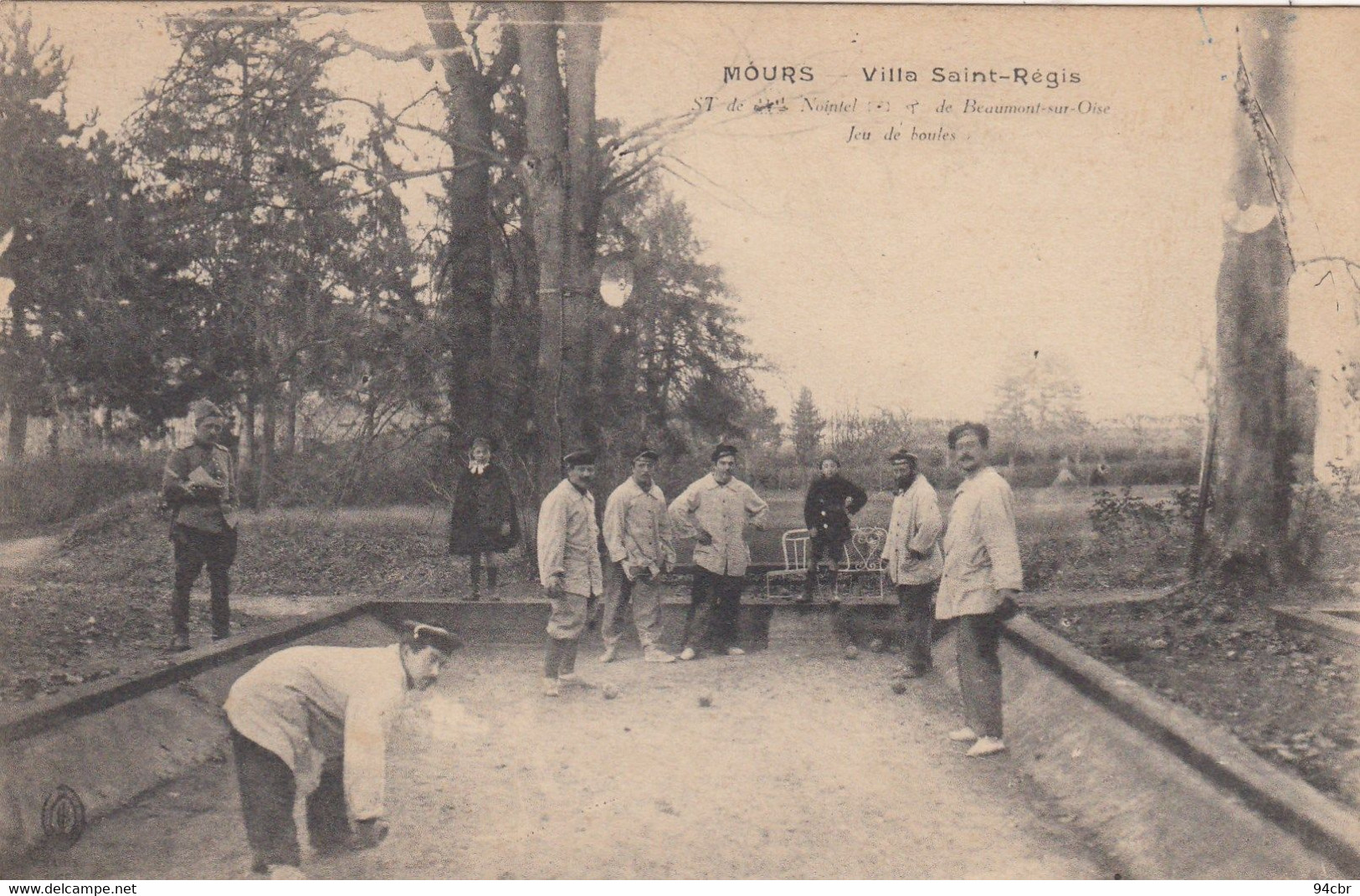 CPA (95)MOURS Villa Saint Regis  Le Jeu De Boules(petanque) (btheme14) - Mours