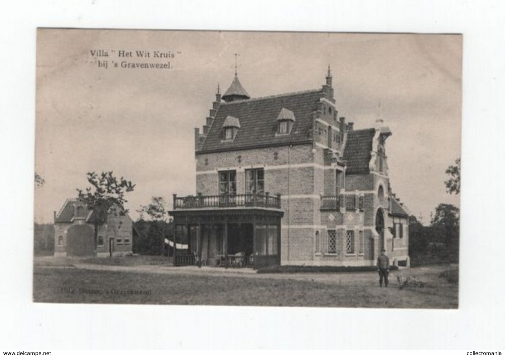 1 Oude Postkaart S' Gravenwezel  Villa " Het Wit Kruis" Bij  's Gravenwezel Of Wijneghem? 1913 - Schilde