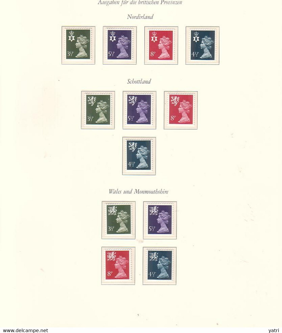 Regno Unito - Emissioni Regionali: Isola Di Man, Galles, Scozia, Irlanda Del Nord  1970/1980 ** MNH - Non Classés