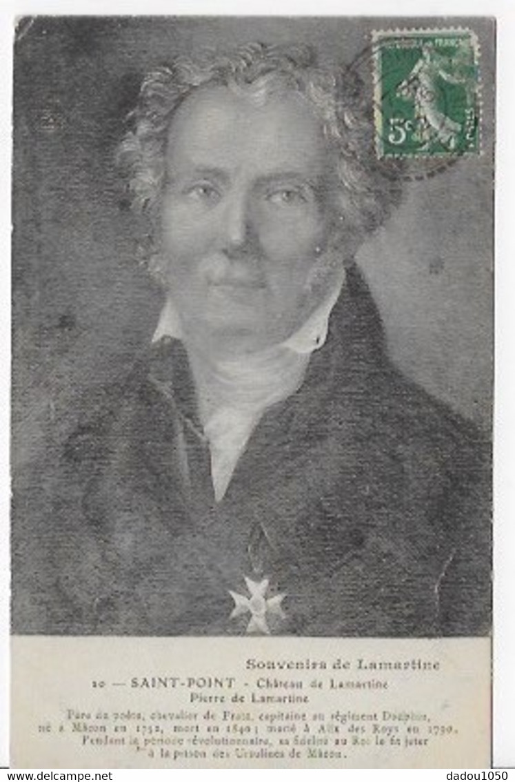 CPA  Pierre De Lamartine 1752 1840 - Ecrivains