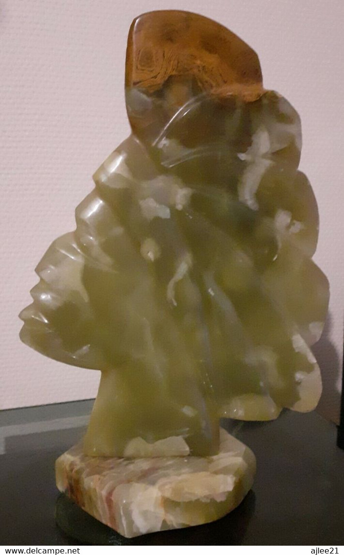 Indien. Onyx Vert. 29.5 Cm X 19 Cm. - Piedras Y Mármoles