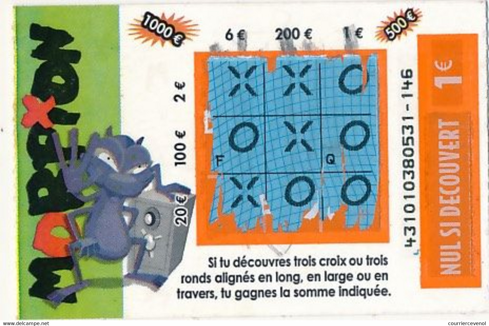 FRANCE - Française Des Jeux - 10 Tickets - Jeux "MORPION" Tous Différents - Biglietti Della Lotteria