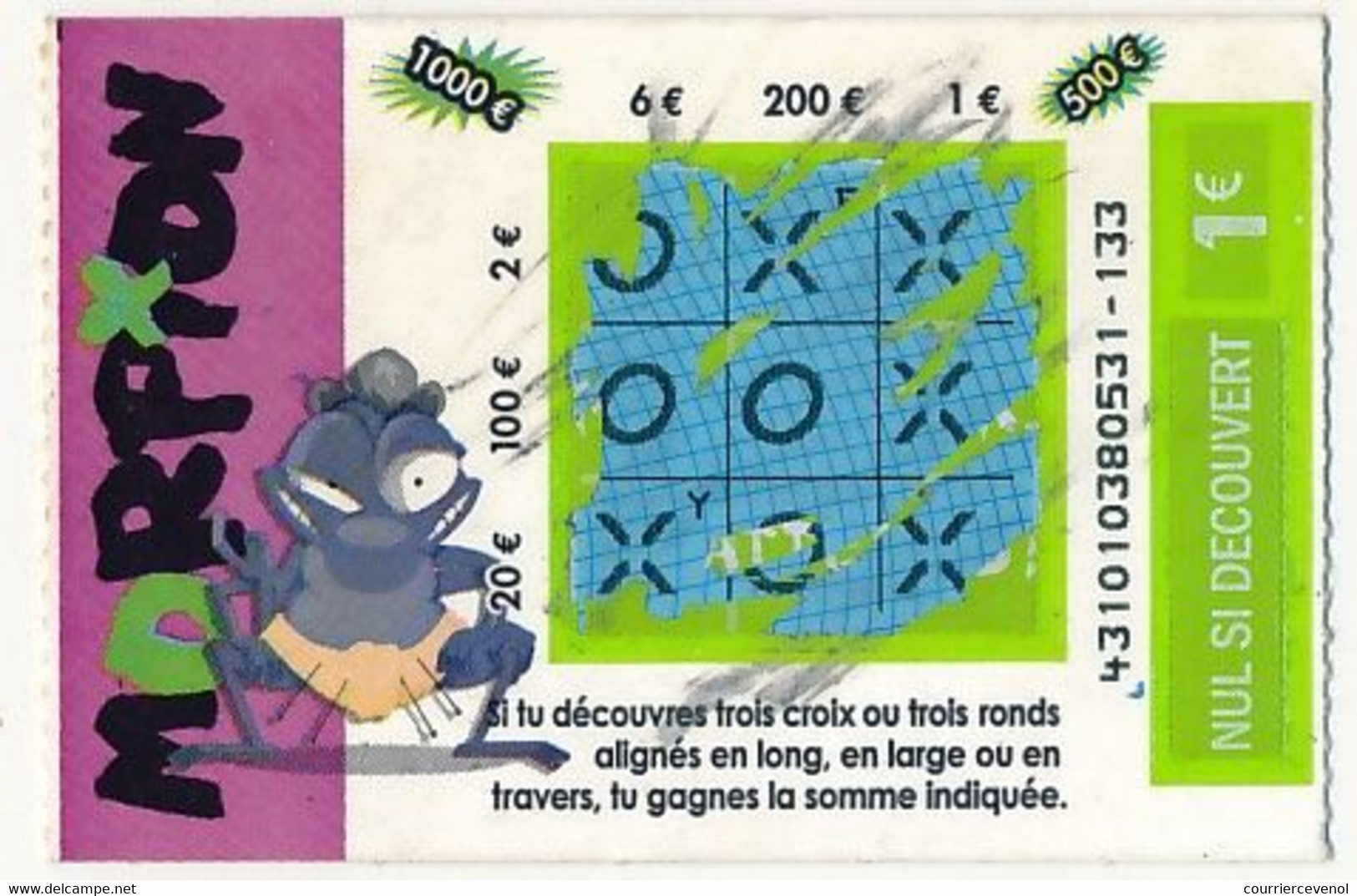 FRANCE - Française Des Jeux - 10 Tickets - Jeux "MORPION" Tous Différents - Biglietti Della Lotteria