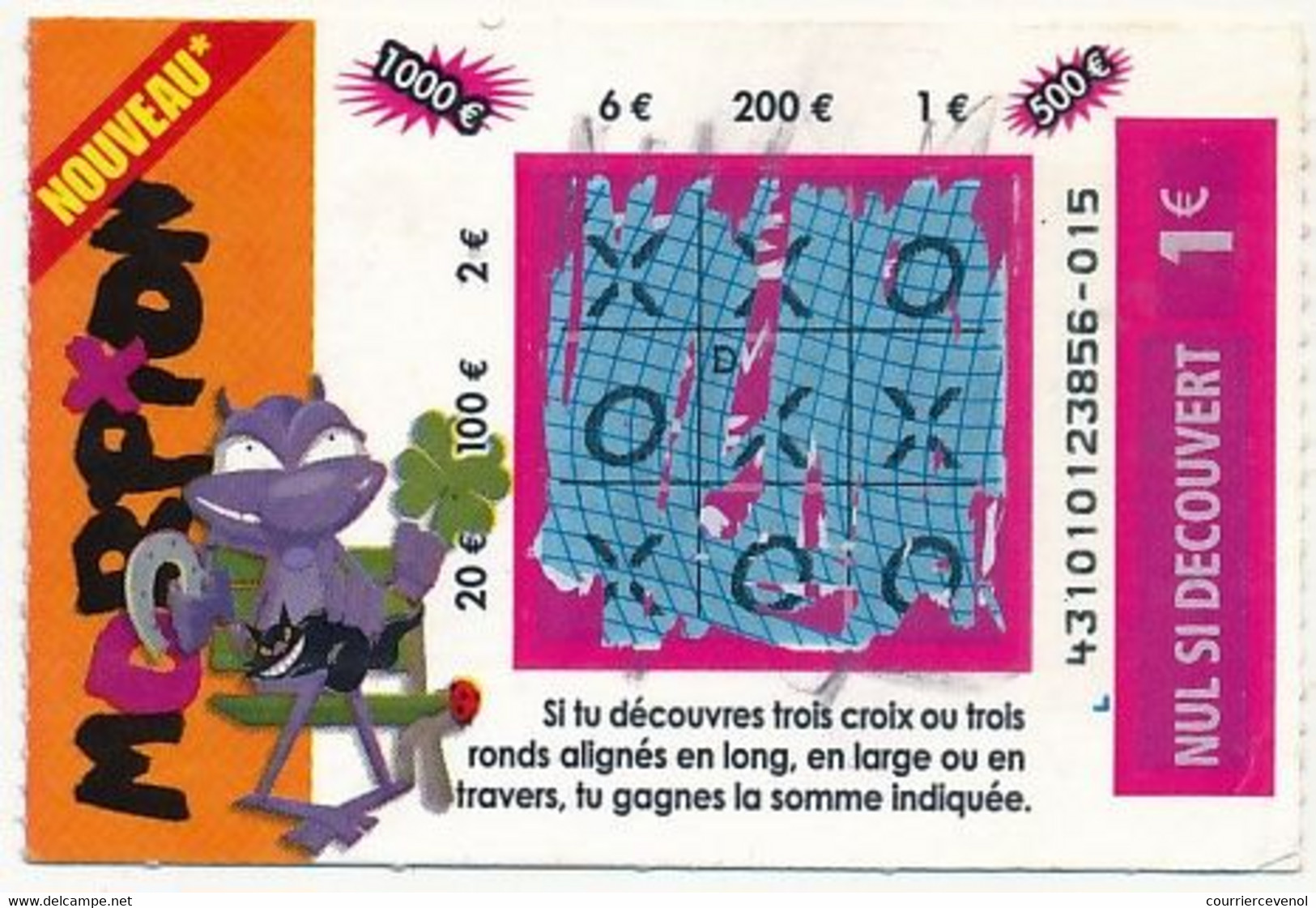 FRANCE - Française des Jeux - 10 tickets - Jeux "MORPION" tous différents