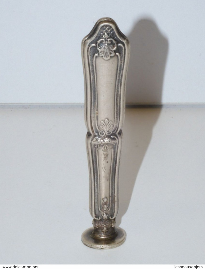 *SCEAU ARGENT VIERGE Style LOUIS XVI Poinçon MINERVE + Orfèvre à Déchiffrer E - Stempel & Siegel