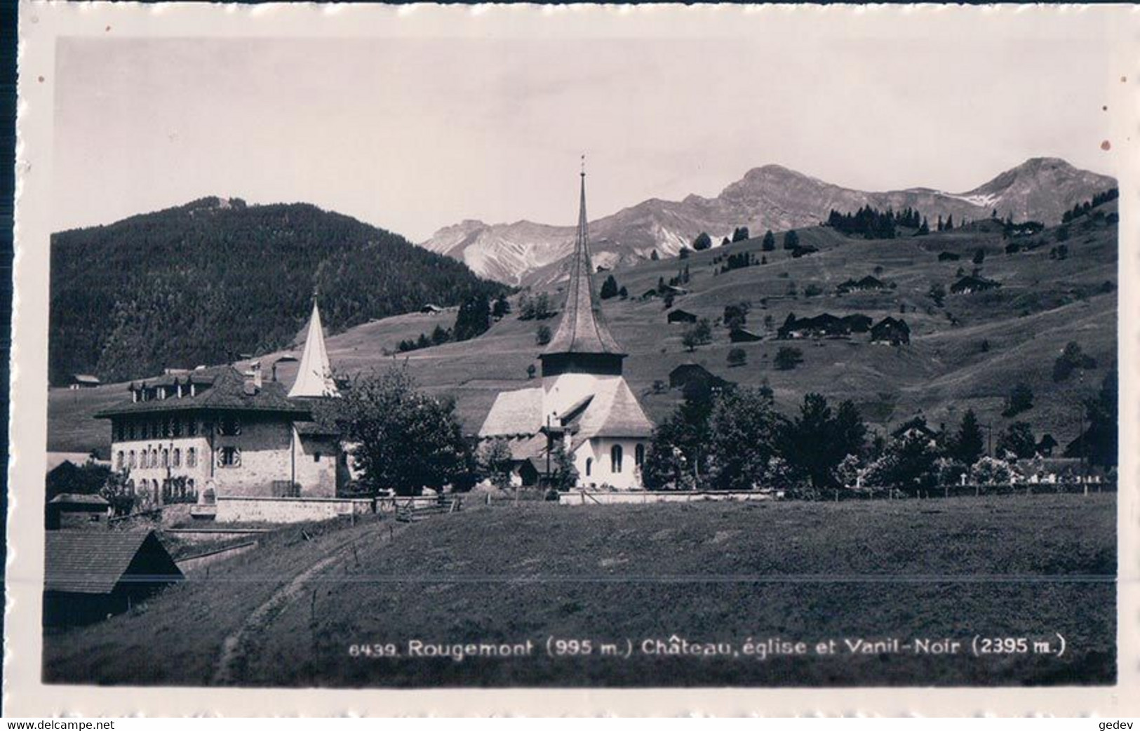 Rougemont VD Château Et Eglise (6439) - Rougemont